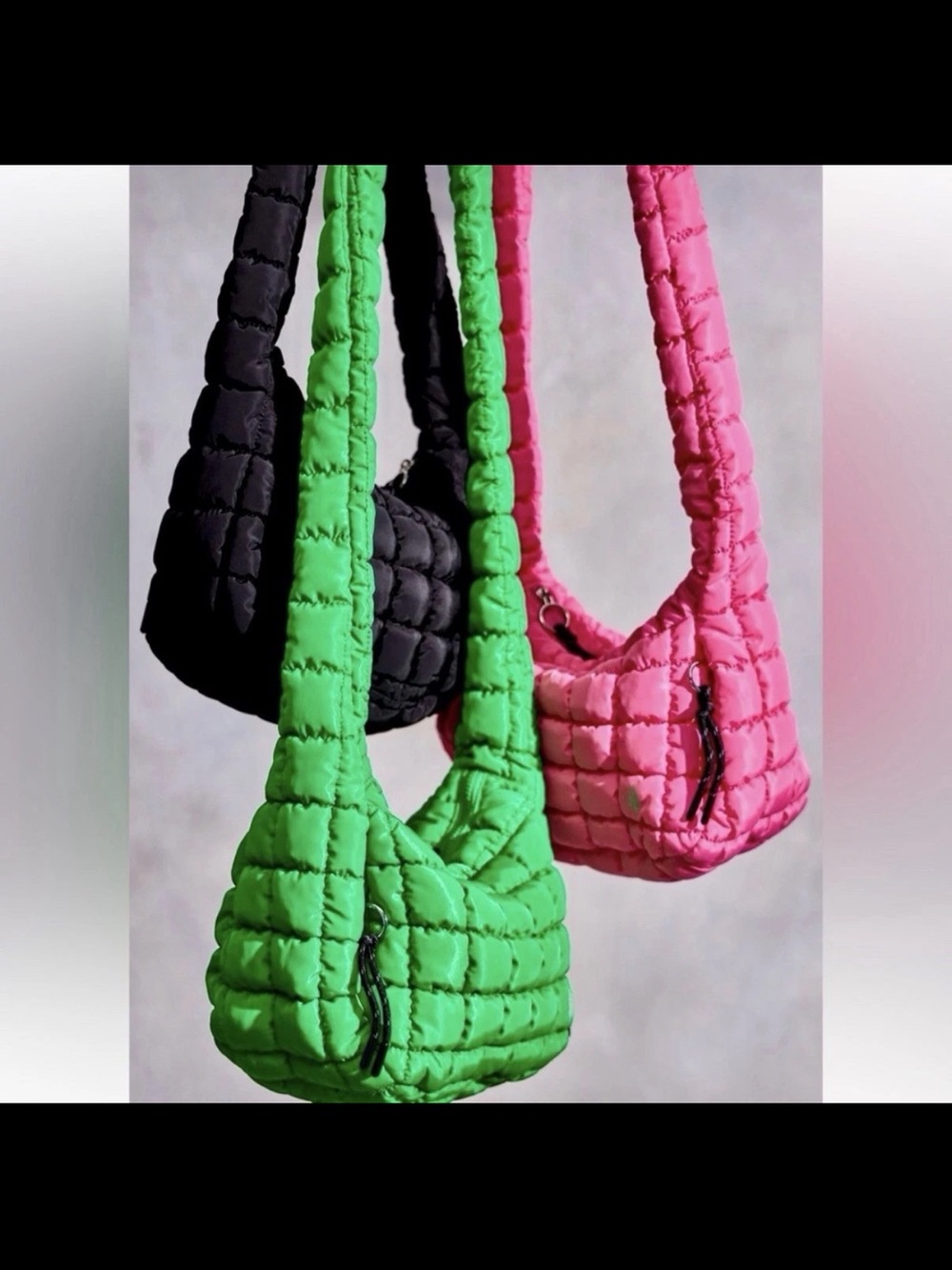 Free People Quilted Crossbody Bag in Green new without tags